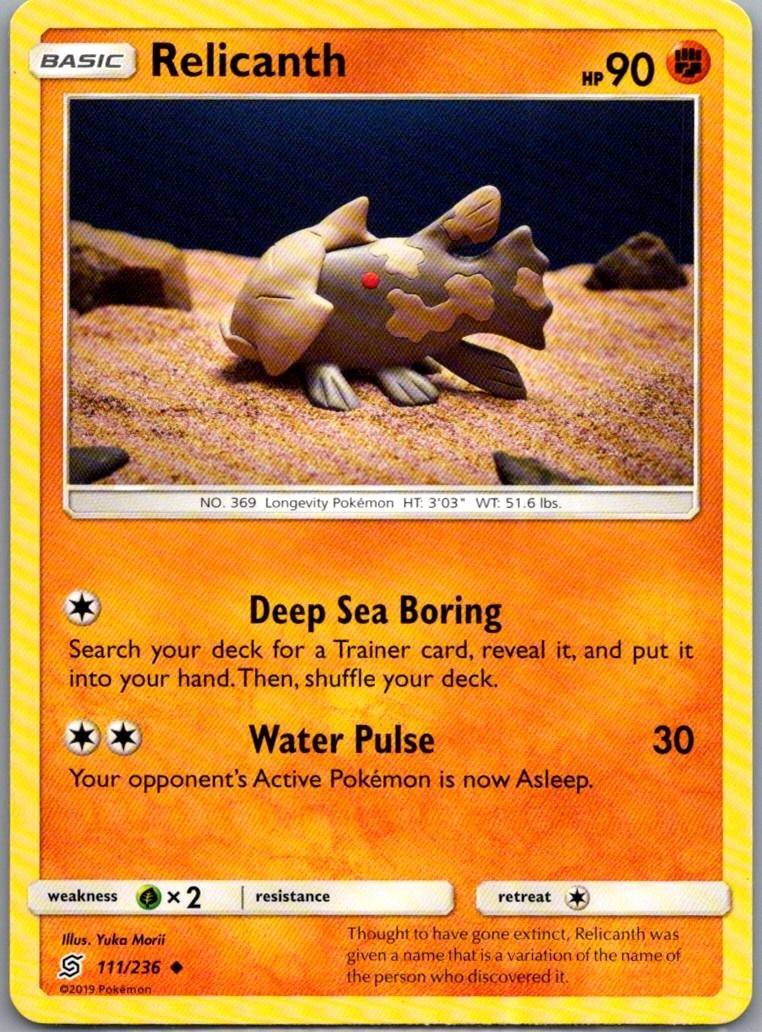 Pokémon TCG Pokémon Relicanth Uncommon Regular 111/236