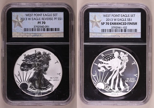 2013-W American Silver Eagle 2-Coin Set NGC PF70 ***RARE ORIGINAL SET***