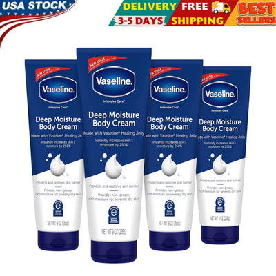 Intensive Care Body Cream Deep Moisture 4 pk with Healing Petroleum Jelly & Vita