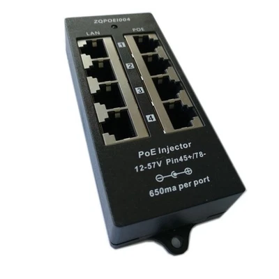 Gigabit 4port PoE Injector PoE Midspan Mode A Operation for 48V PoE Camera,2823 - Bild 1 von 4