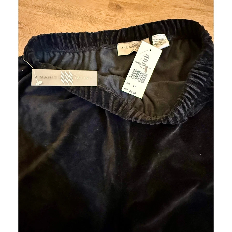 Pantalones de pana ligeros negros Marisa Christina nuevos con etiquetas  Foto 4 de 4