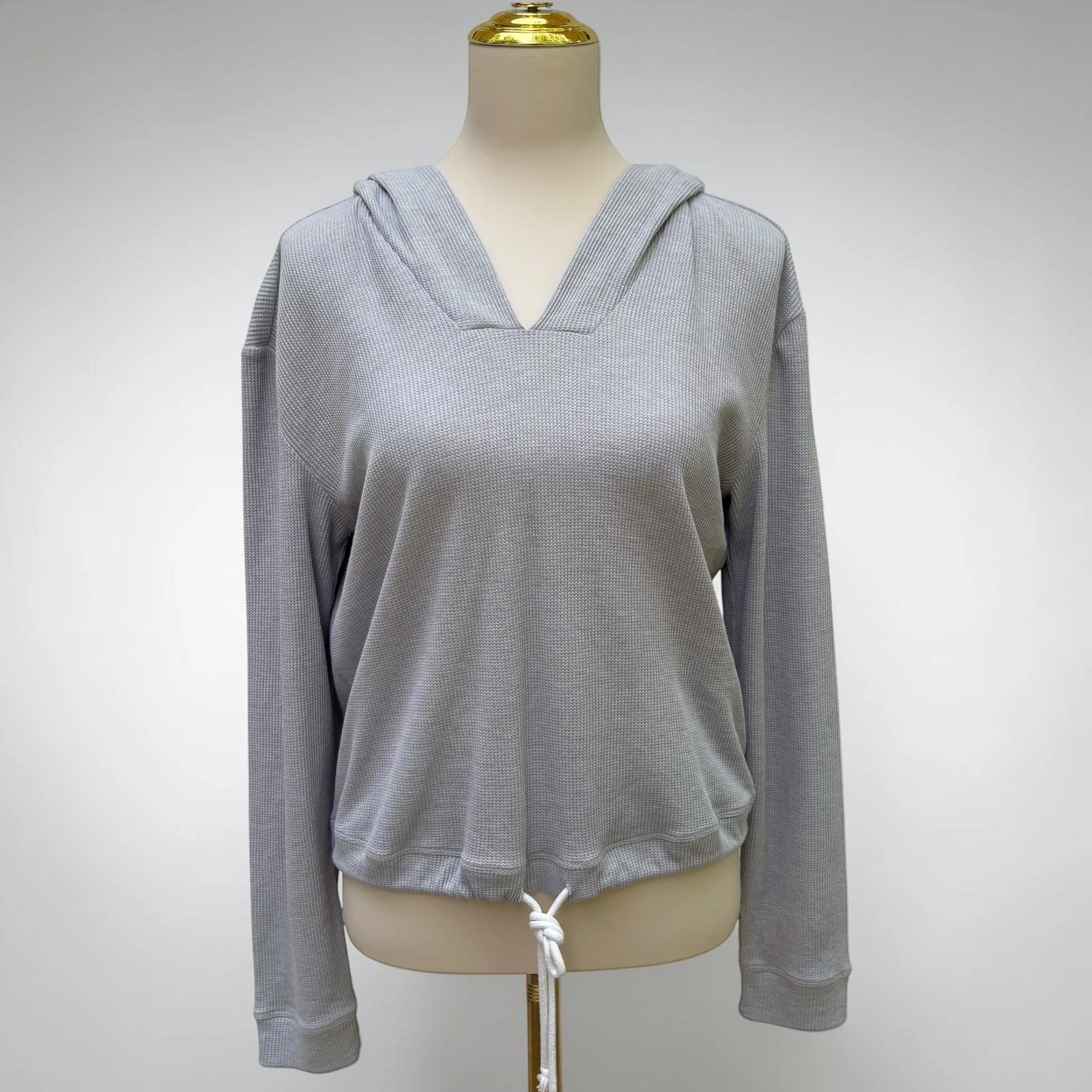 Natural Skin Organics Weslyn Hoodie S Grey Waffle Knit Organic Cotton Athleisure