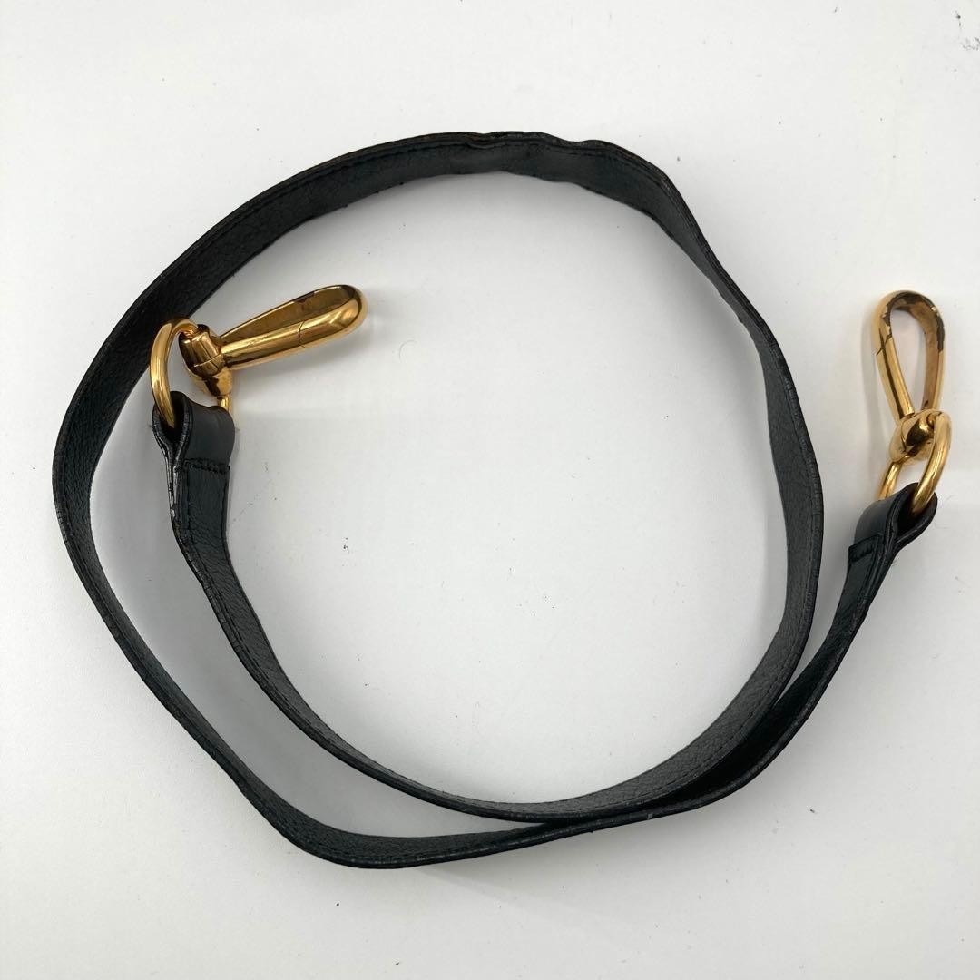 GUCCI Bamboo 2Way Leather Shoulder Bag Black Authentic Crossbody Handbag thumbnail 14