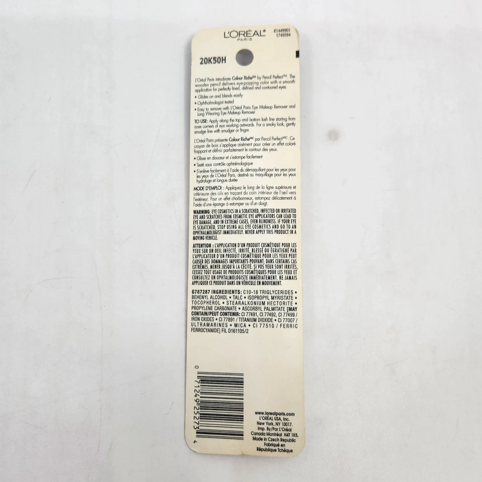 L'Oreal Colour Riche Wood Pencil Eyeliner 920 Cobalt Blue Brand New Sealed - Image 2 of 3