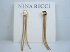 Nina Ricci Gold Plated Pierced Earrings - 8764