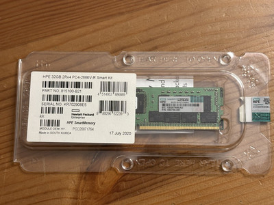 HPE 32GB DDR4 RAM 2RX4 PC4-2666V-R regECC Arbeitsspeicher für Server