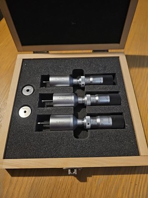 Starrett 3,0-6,0 mm 2 Punkt Innenbohrung Mikrometer Messgerät Set im Koffer Mic Gauge