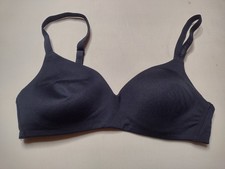 Calvin Klein Bralette Bra Small Navy Full Coverage T-shirt Wireless Wire Free UU
