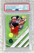 Ace Authentic Center Court Royalty Roger Federer 2006 partido usado/250 PSA 8