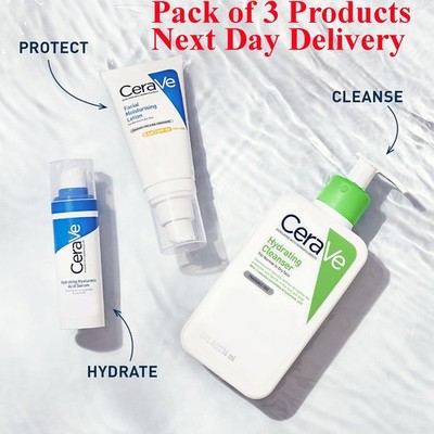 3 Stück Hydrating Cleanser + Hydrating Serum + Facial Moisturising Lotion SPF50