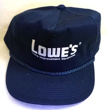 Lowe's Home Improvement Warehouse Hat Cap Rope Snap Back Adult One Size Blue