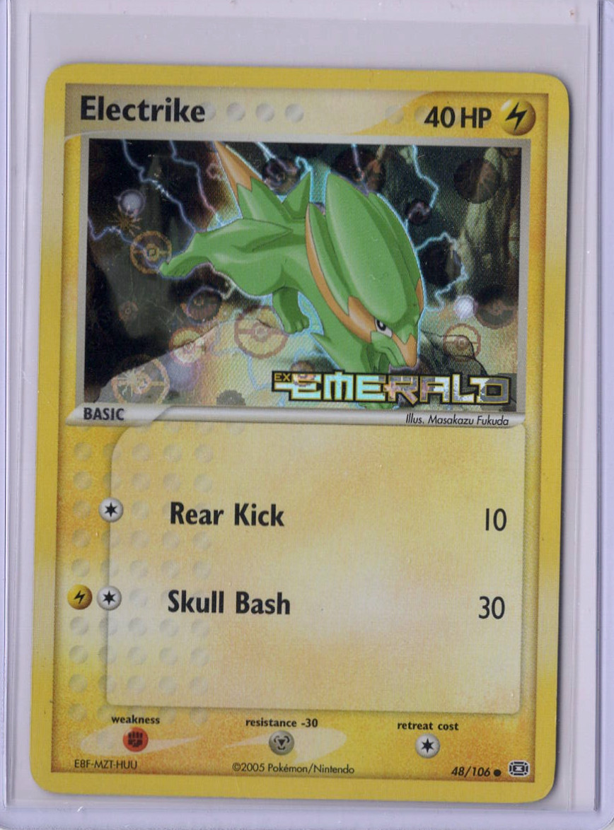 2005 Electrike 48/106 EX Emerald Stamped Reverse Holo Pokemon