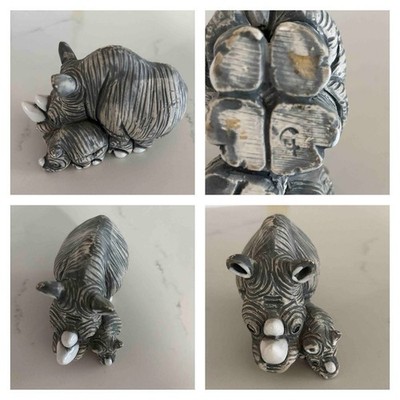 ARTESANIA RINCONADA RHINO WITH BABY RHINO (SIGNED) - W/O ISSUES & FREE SHIP!