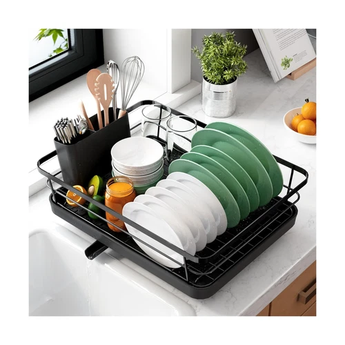 Kitsure Dish Drying Rack- Space-Saving Dish Rack, Dish Racks for Kitchen Coun...