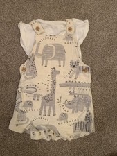 Baby Short Dungarees (George Asda) 3-6 Months