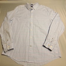 Tommy Hilfiger Button Up Mens Xl 80's 2 Ply Preppy Custom Fit 100 Cotton Check