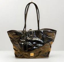 Dooney & Bourke Women's Handbag Tote Black Patent Leather Large #5316