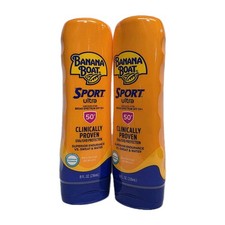 2 Pack, Banana Boat Sport Performance Ultra Sunscreen Lotion 50 SPF 8 Oz