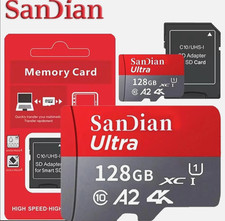 128GB Micro SD Card Memory Card Class 10 A2 fr Camera Phones SD Card & Adapter