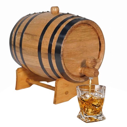 Small Oak Aging Barrel 2L for Whiskey Bourbon Rum Tequila