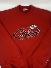 Vintage 90s Kansas City Chiefs NFL Pro Player Red Crewneck Sweatshirt S/M