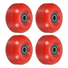 52mm Skateboard Wheels with Bearings Street Wheels Cruiser 95A, Red Black 4pcs