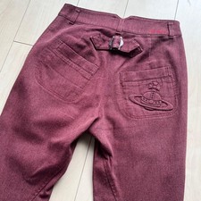 Vivienne Westwood Red Label Denim Pants Orb Embroidery Bordeaux