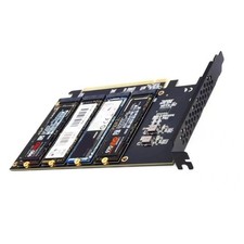 Internal 4 Port PCIE X16 to M.2 NVME Controller Card for Desktop Support SSDs