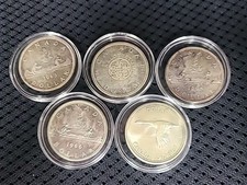 1963 To 1967 5 Silver Dollars Lot Canada