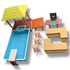 Bluey Pool Time Playset Replacement Pool with Diving Board, Tiki Bar, & More Lot