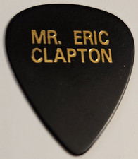 HARD TO FIND GOLD ON BLACK LADIES AND GENTLEMEN MR ERIC CLAPTON GUITAR PICK RARE