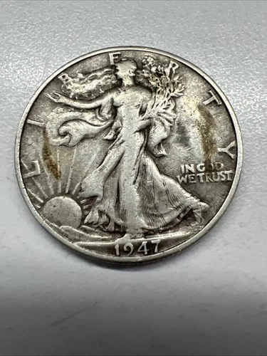 1947 d Walking Liberty Half Dollar 50c Silver Actual Coin Good For Collection