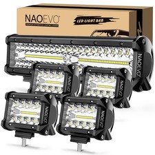 Naoevo 12 Inch Led Light Bar And 4pcs 4 Pod 12inch 4inch White Naoevo 12 Inch Led Light Bar And 4pcs 4 Pod 12inch 4inch White
