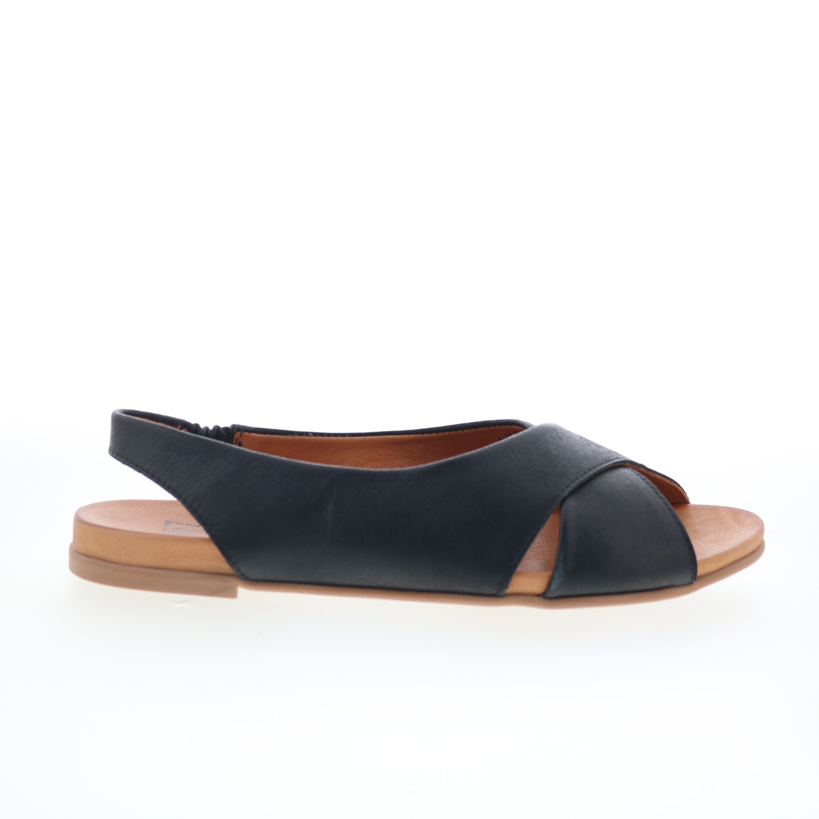 Miz Mooz Thayne Womens Black Leather Slip On Slingback Sandals Shoes