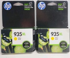 2 HP 935XL Yellow Color Ink Cartridges   Genuine OEM   Exp 8/2017