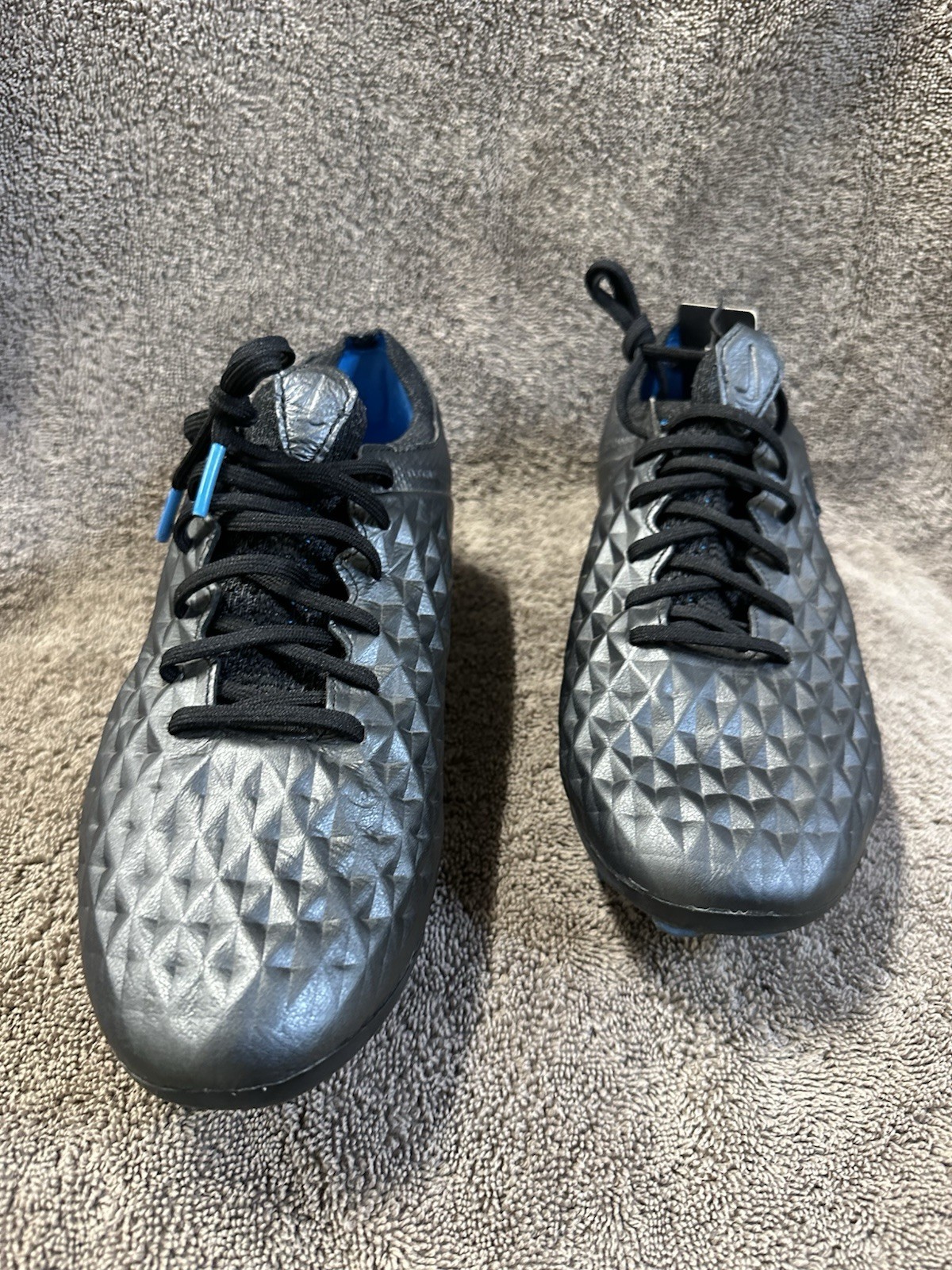 New Nike Legend 8 Elite FG Soccer Cleats Black/Blue Hero 