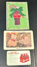 3 COCA-COLA, Advertising Postcards and card, Lot