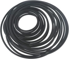 20 Pcs Black Recorder Rubber Belts 1.5mm Round Cassette Recorder Repair Maintena