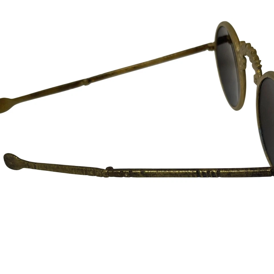 Gafas de sol plegables redondas de metal Steampunk chino besando dragones oscuras de colección Foto 4 de 4