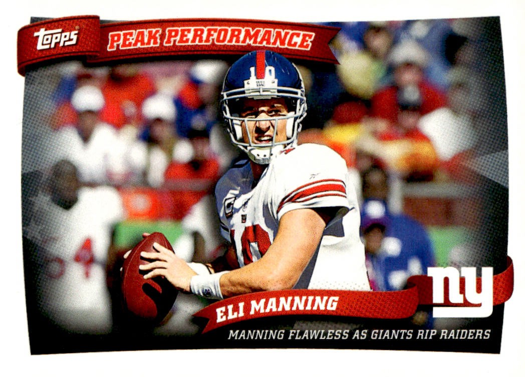 2010 Topps #PP16 Eli Manning Peak Performance