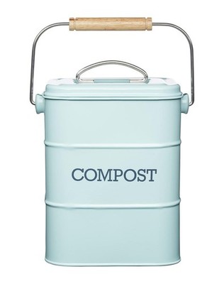 KitchenCraft Living Nostalgia, Kitchen Compost Bin, Metal, 16.5cm x 24 cm, Duck 