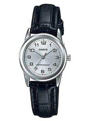 Elegante CASIO Damenarmbanduhr LTP-V001L-7B mit Lederarmband, 24 Monate Garantie