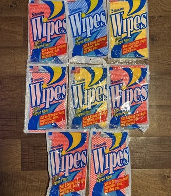  Vintage HANDI WIPES 100% RAYON Lot  23.5 x13  Colgate Palmolive, Weis Quality 