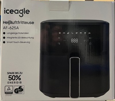 iceagle Heißluftfritteuse Multifunktion | Gesund Kochen & 50% Energie Sparen