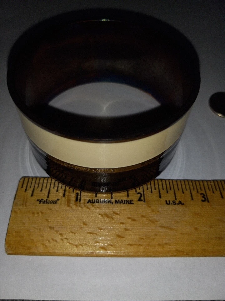 PULSERA BRAZALETE VINTAGE VINCE CAMUTO PESADO A RAYAS BLANCO Y NEGRO Foto 3 de 4