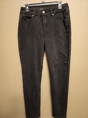 Seven 7 Jeans Womens 12  Black      Tummyless Stretch  Loose Fit 