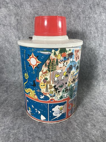1950’s Esso Oil Company USA Highlights Travel Map Cooler - Picture 4 of 7