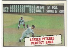 1961 Topps Don Larsen #402 Pitches Perfect Game