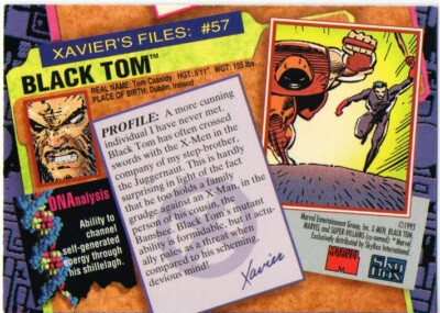 1993 X-MEN: BLACK TOM (Marvel Comics) SkyBox [NEAR MINT NM] Card