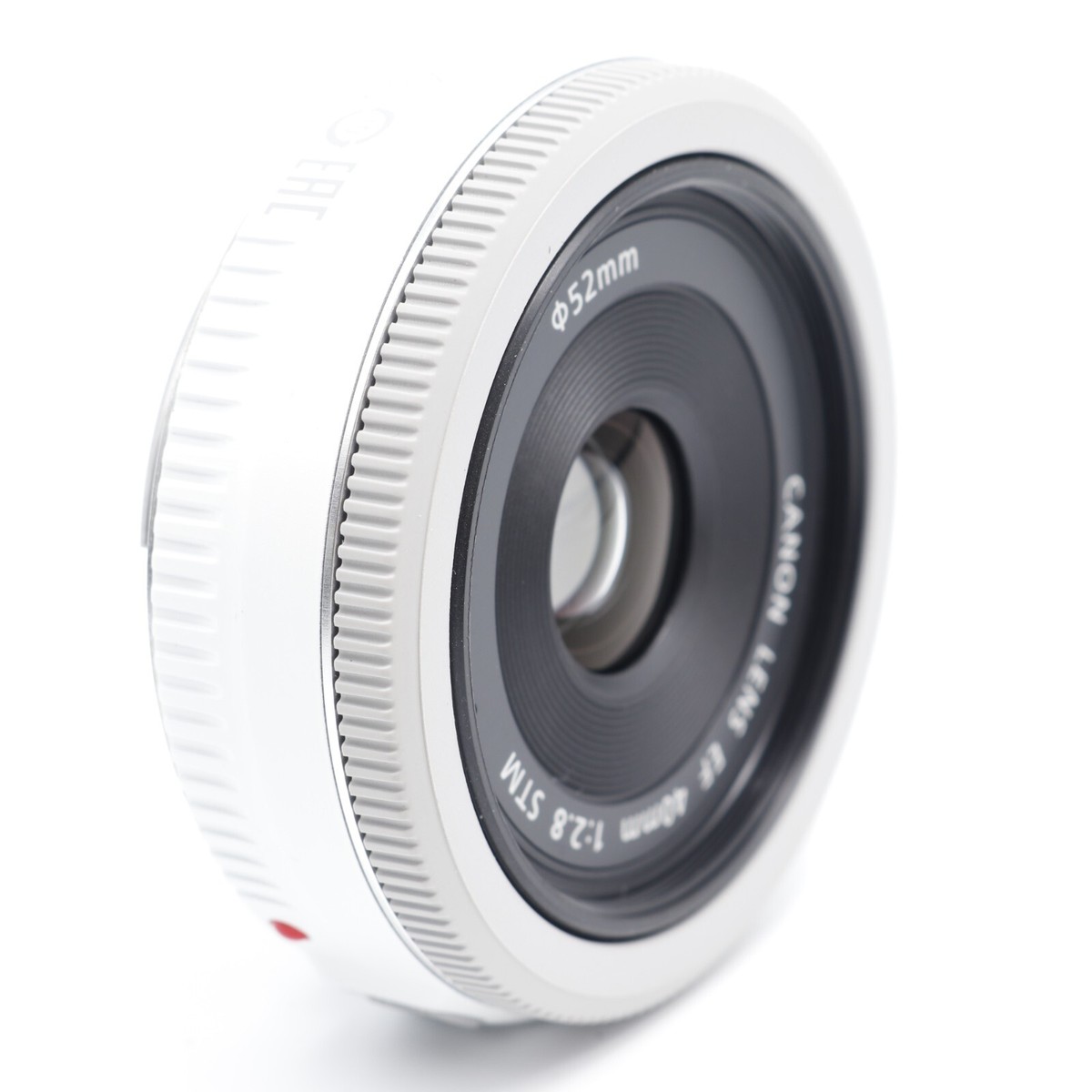 Canon EF 40mm f/2.8 STM White AF Pancake Lens w/caps